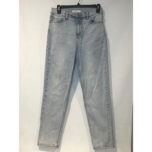 Cello Straight Leg Jeans Light Wash Blue High Rise Stretch Denim  Size 7